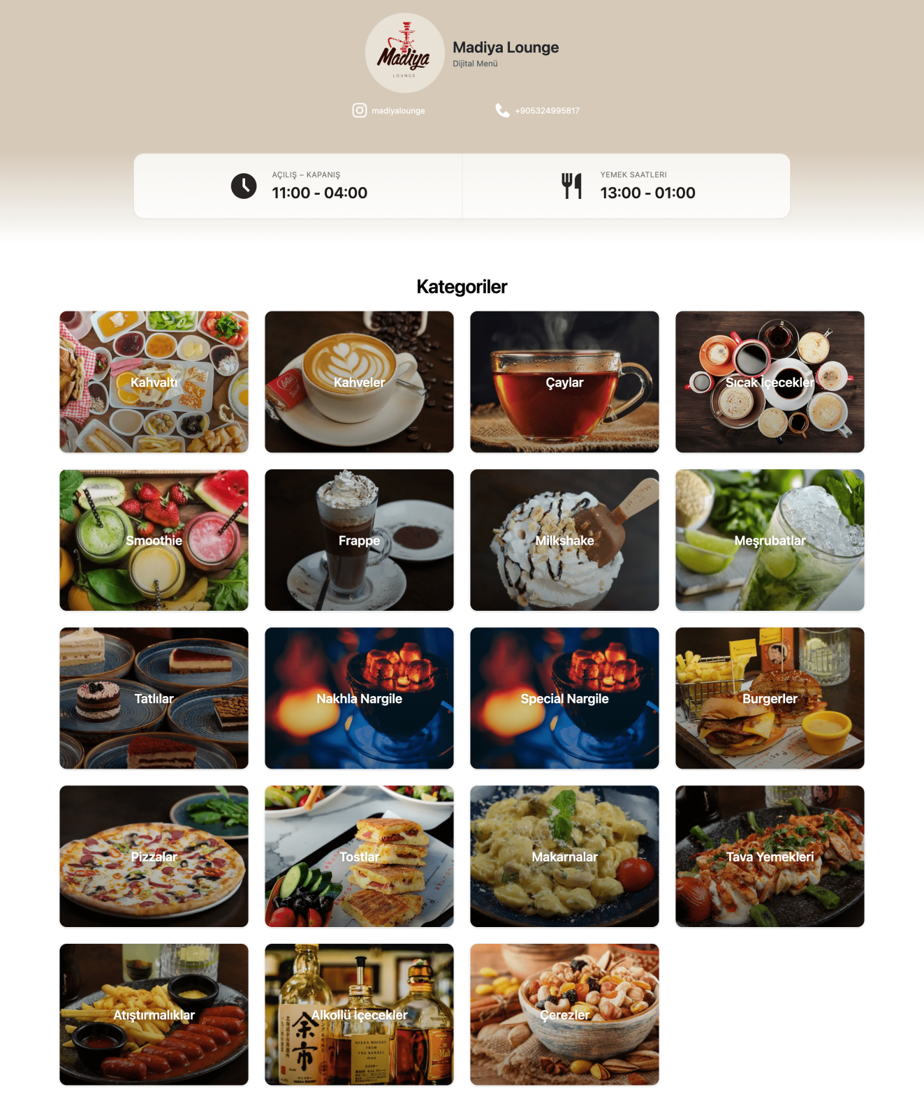 Hazır QR Menü Sistemi